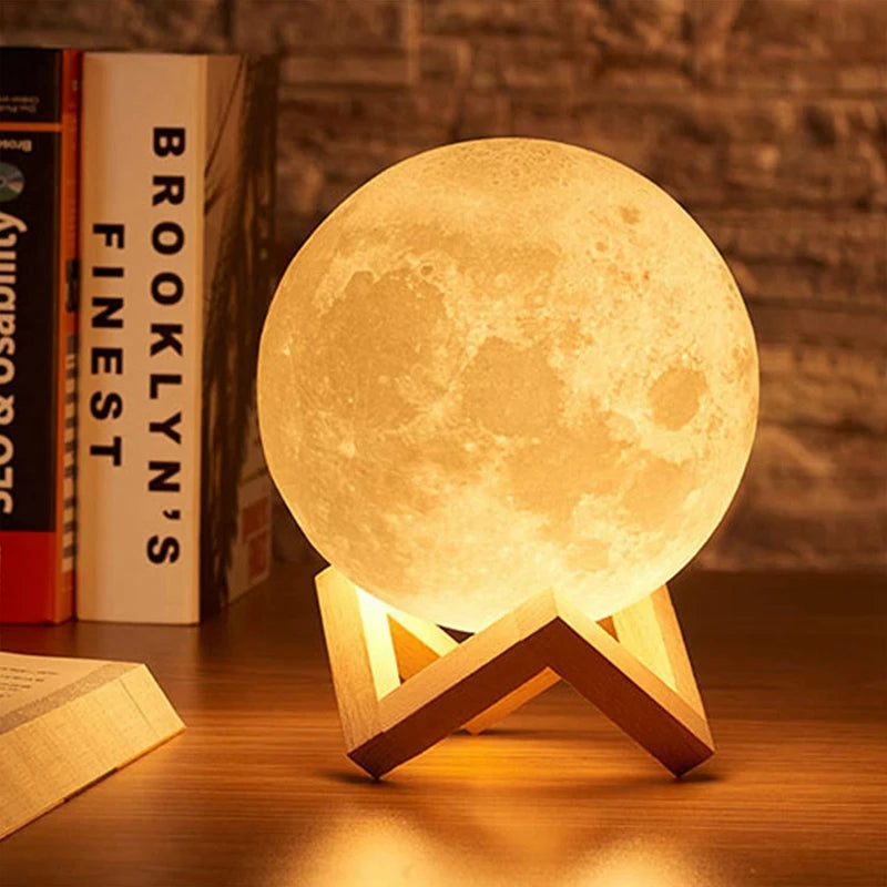 Lampe lune LED en forme de livre – Media 1