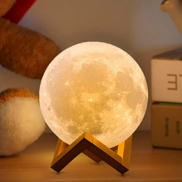 Lampe lune LED en forme de livre