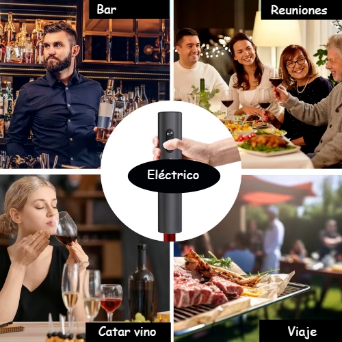 Ouvre-bouteille électrique automatique avec bec verseur et coupe-papier – Media 3