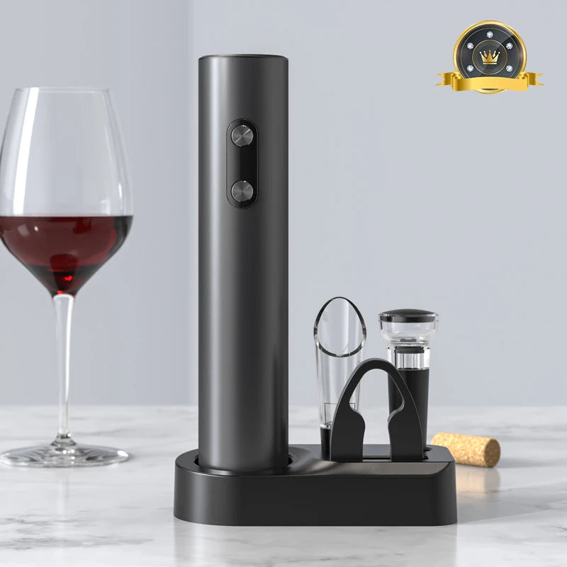 Ouvre-bouteille électrique automatique avec bec verseur et coupe-papier – Media 2