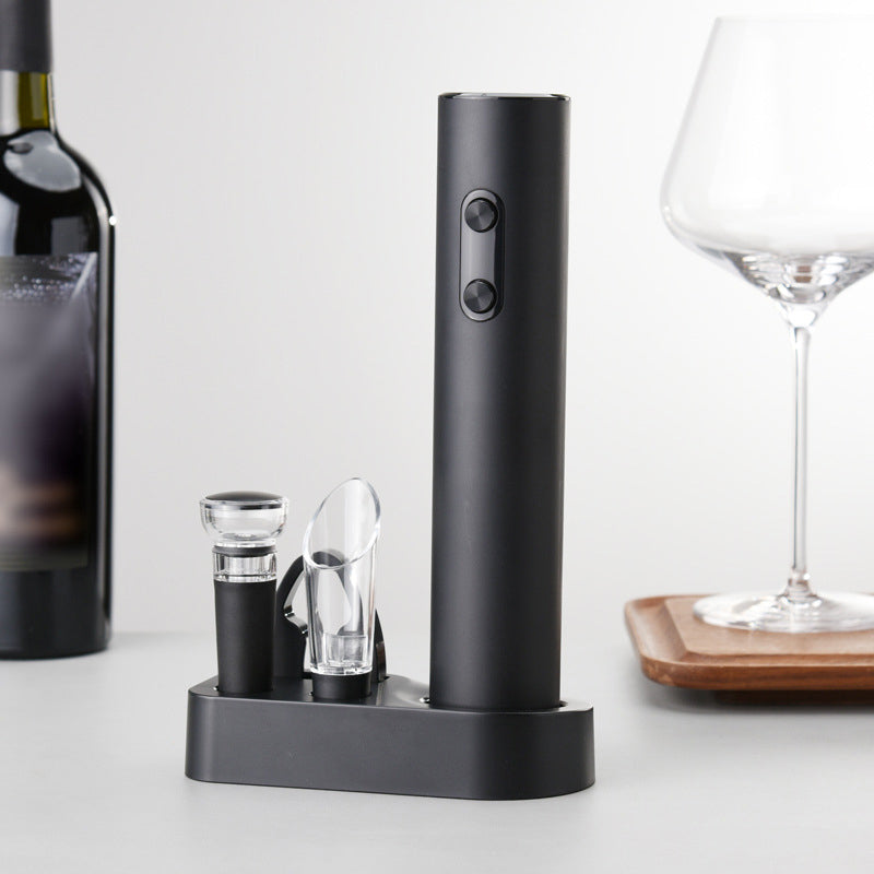 Ouvre-bouteille électrique automatique avec bec verseur et coupe-papier – Media 1